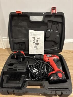 Skil Cordless Drill 3/8 12V w/Battery, Charger, Corded Back-up & Case Working